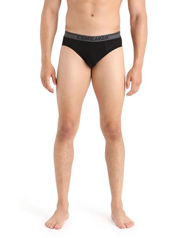 Icebreaker Merino Anatomica Briefs Miesten Alusvaatteet Mustat | FI 1299JPQJ